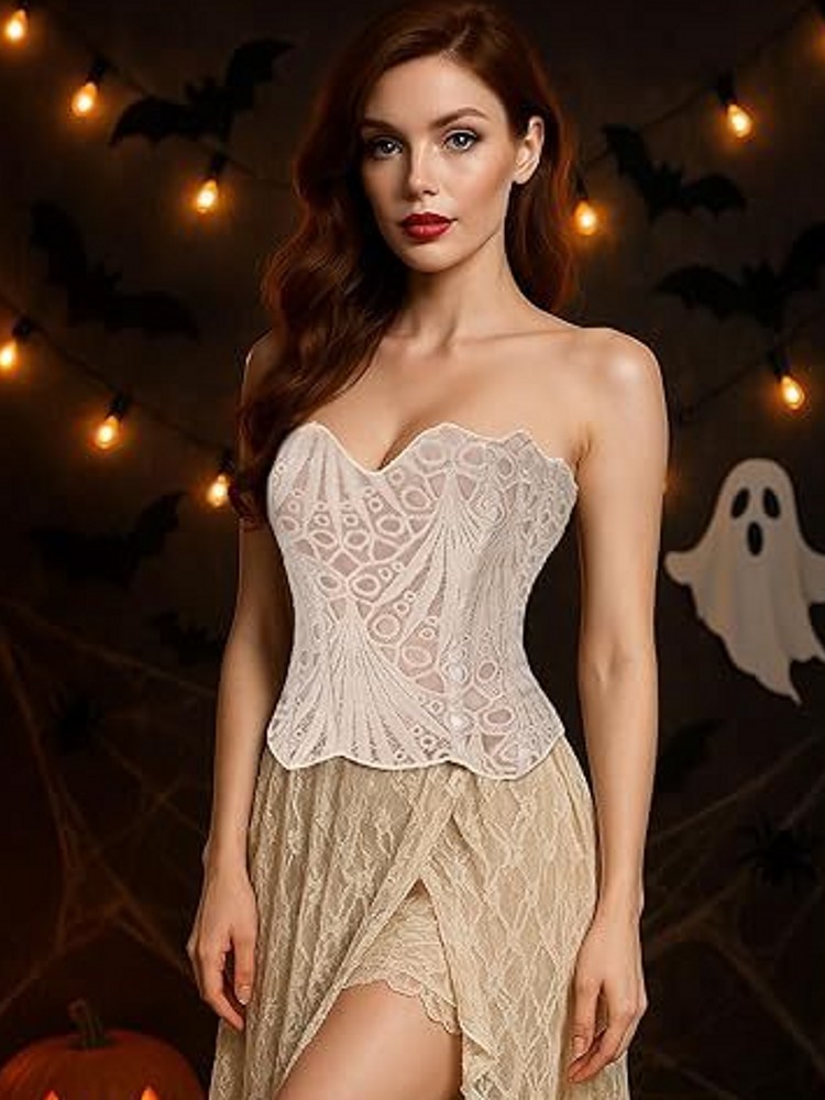 Cami Top Lace - Koronkowy gorset damski, top, damska koszulka