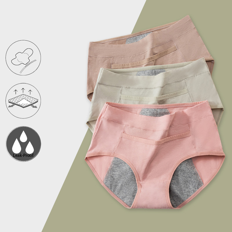 Seamless Underwear Women - Bawełniane majtki menstruacyjne szczelne oddychające seksowne