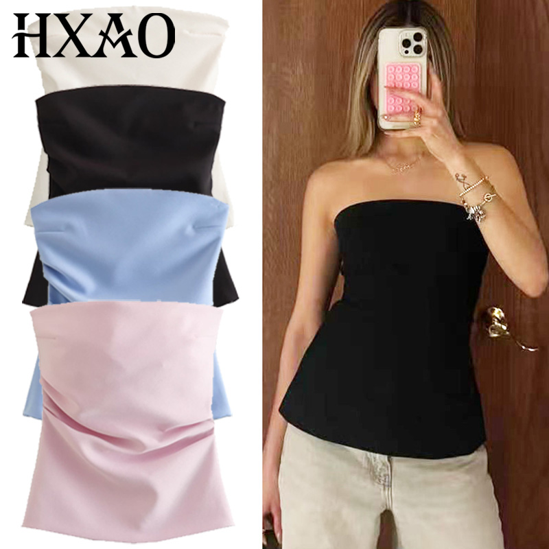 Strapless Bra Backless - HXAO Gorsetowy Top Tube Damski Letni