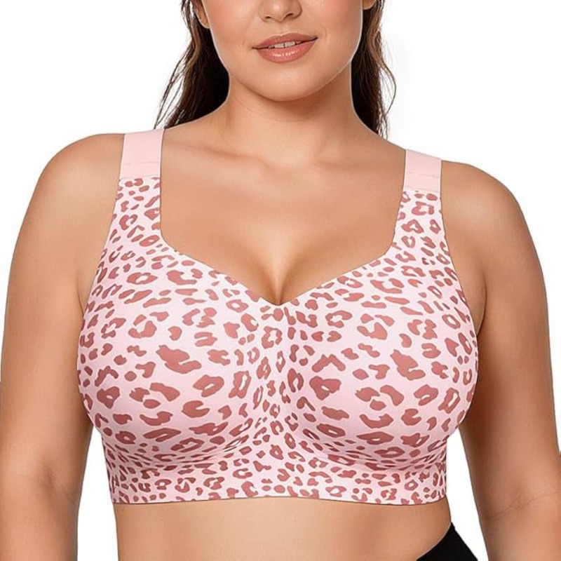 Push Up Bra Padded - Biustonosze Leopard Jelly Bez Fiszbin Push