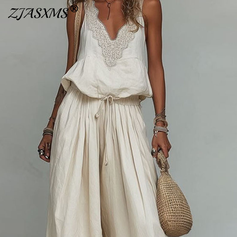 Cami Top Lace - Damski Bezrękawnik z Koronką, Dekolt V,