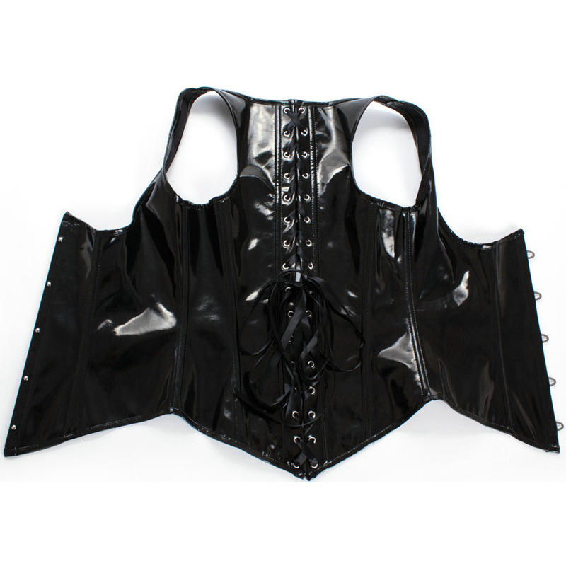 Czarny gorset ze skóry PU Goth – Corset Waist Cinch recenzja i cena