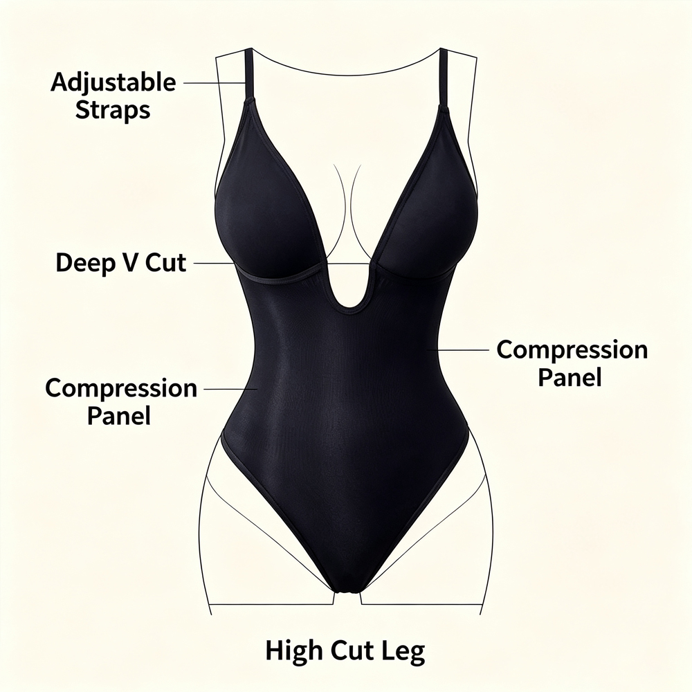 Damskie body modelujące z głęb – Shapewear Bodysuit Firm recenzja i cena