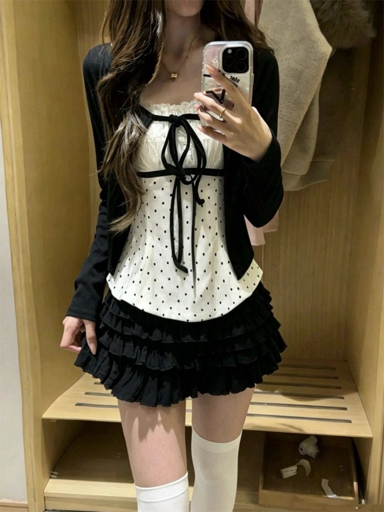 Koreański styl: Zestaw 3-częśc – Cami Top Lace recenzja i cena