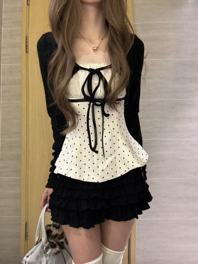 Koreański styl: Zestaw 3-częśc – Cami Top Lace recenzja i cena