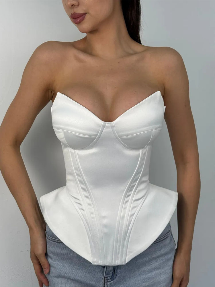BKQU Seksowny gorset bez ramią – Corset Waist Cinch recenzja i cena